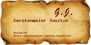 Gerstenmeier Jusztus névjegykártya