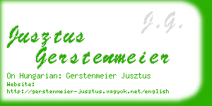 jusztus gerstenmeier business card